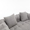 NicBex Modern Bean Bag Chair with Armrests, Comfy High-Resilience Lazy Sofa for 2 People to Read, Watch TV, Gray - 4 of 4