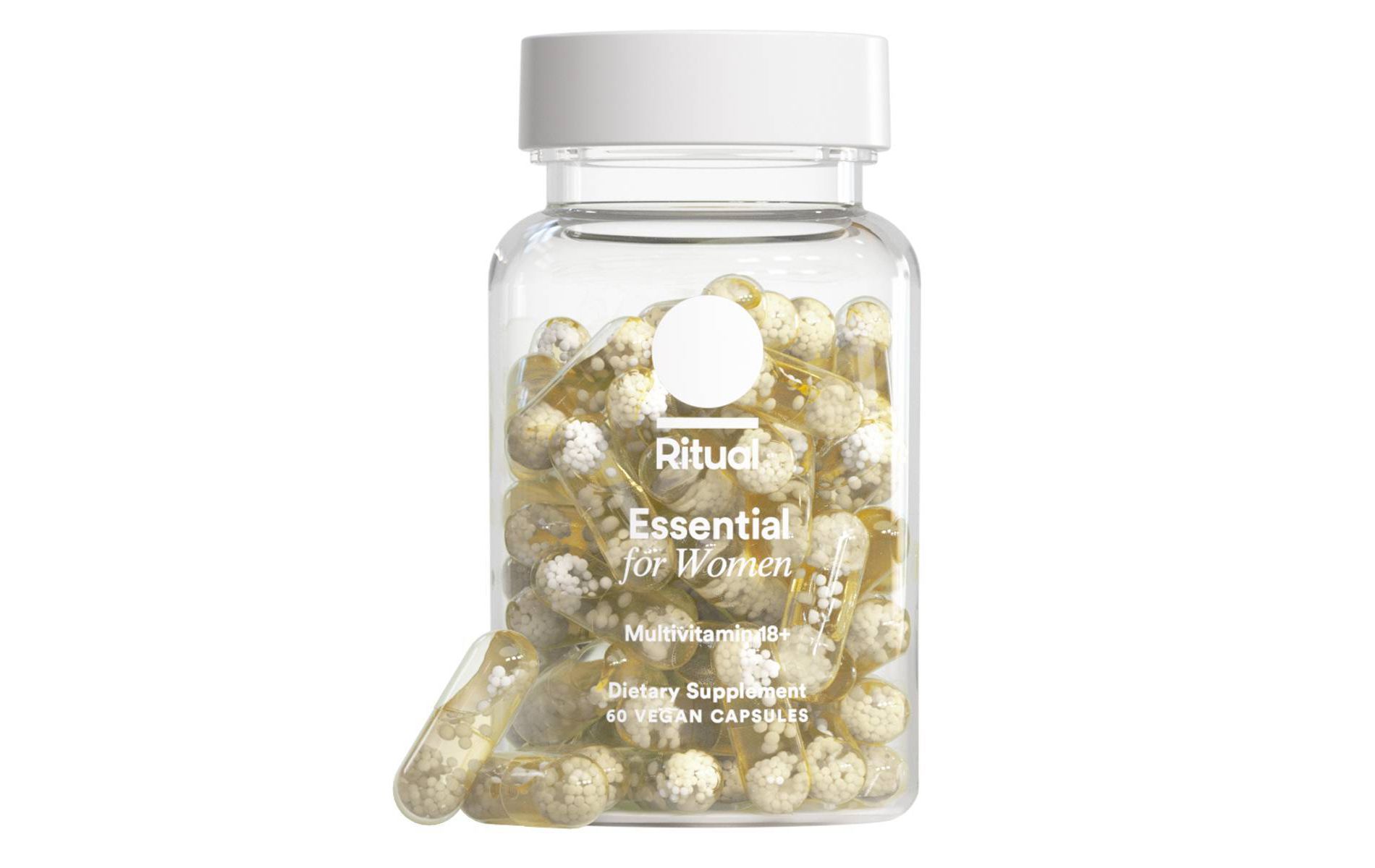 Ritual Multivitamin for Women 18+ with Vegan Omega-3 DHA, Vitamin D3, Chelated Iron and Methylated Folate Vegan Capsules - Mint Essenced - 60ct
