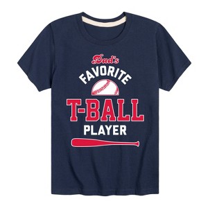 Boys' - Instant Message - Dad's Favorite T-Ball Player Short Sleeve Graphic T-Shirt - 1 of 4