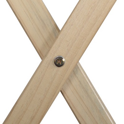 Dark Blue Pine Wood Folding Patio Bistro Set with Cushions