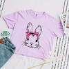 Simply Sage Market Women's Bunny With Bandana Short Sleeve Relaxed Fit Cropped Tee - 3 of 4