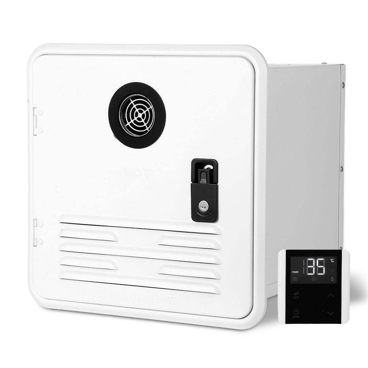 RV Tankless Propane Water Heater, On-Demand Quick Hot Water, 12V DC, Remote Control Digital Panel, 15x15 in Compact Fit, High Altitude Ready - thumbnail 10