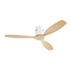 Wanze of Ocean 52 in. Indoor/Outdoor White Solid Wood Blade Ceiling Fan with Remote Control and 6-Speed Reversible DC Motor - 4 of 4