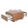 Christopher Knight Home Carla Vintage Channel Tufted Upholstered Storage Ottoman with 2 Drawers - 3 of 4