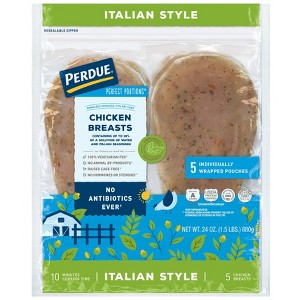 Perdue Perfect Portions Boneless Skinless Italian Style Chicken Breasts - 1.5lbs - 1 of 4
