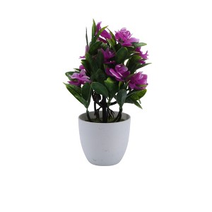 Unique Bargains Artificial Plants Phalaenopsis Orchid Display Plastic 3.74"x3.74"x10.63" 1 Pc - 1 of 4