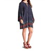 Women's Border Print Floral Bohemian Dress - Velzera - 2 of 4
