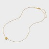 Tiny Tags 14K Gold Ion Plated with Gold and Brown Enamel Sunflower Necklace - Gold - 3 of 4