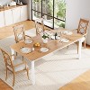 CuisinSmart 78.7" Farmhouse Dining Table for 6-8 People - Rustic Industrial Kitchen Table with Sturdy Metal Frame & Chamfered Corners - 2 of 4
