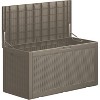 OBOKATA 100 Gallon lockable storage box, waterproof and UV resistant for outdoor mat storage, garden tool and swimming pool accessory storage, Grey - 2 of 4