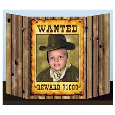 Birthday Express Western Cowboy Wanted Poster Photo Prop