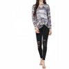 Women's Camo Keyhole Knot Top - Shirley Stone - 4 of 4