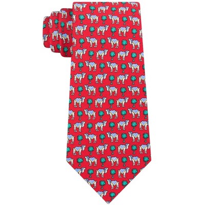 Tommy Hilfiger Mens Camel with Santa Hat Self-tied Necktie