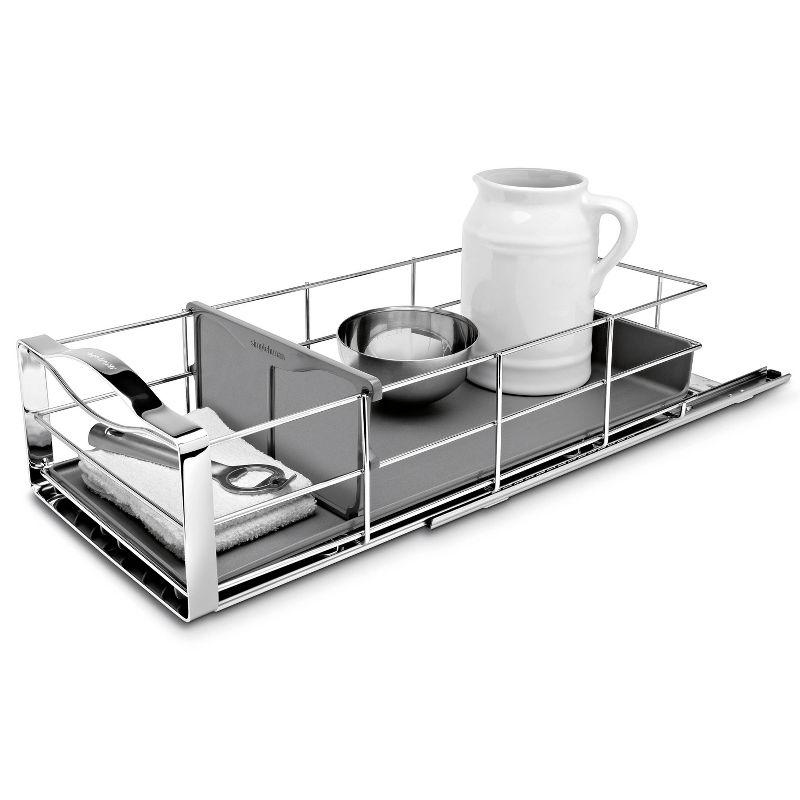 simplehuman 9&#34; Pull-Out Cabinet Organizer Heavy Gauge Steel Frame, 1 of 6