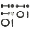 Slate by Rebl 5-Pack Hoop & Stud Screwback Earring Set Stainless Steel - 2 of 2