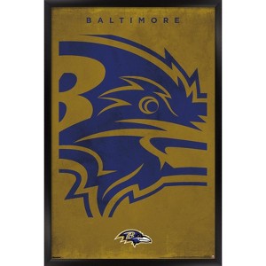 Trends International NFL Baltimore Ravens - Logo 25 Framed Wall Poster Prints - 1 of 4