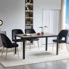 CENGHU Velvet Upholstered Dining Chairs Set of 4, Dining Chairs with Metal Legs and Hollow Back Upholstered - 2 of 4