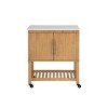 Linon Kolton Kitchen Cart Natural - 2 of 4