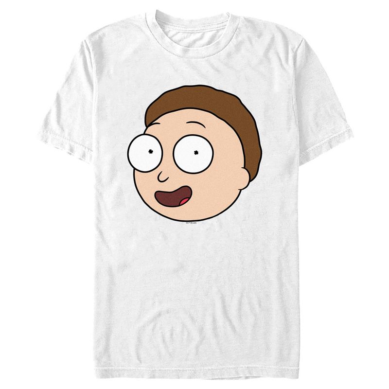 Men's Rick And Morty Smiling Morty Big Head T-Shirt, 1 of 6