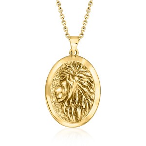 Ross-Simons 18kt Gold Over Sterling Lion Pendant Necklace Size 18 - 1 of 2