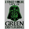 Men's Star Wars St. Patrick's Day Darth Vader I Find your Lack of Green Disturbing Pull Over Hoodie - 2 of 4