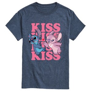 Men's - Lilo and Stitch - Kiss Short Sleeve Graphic T-Shirt - 1 of 4