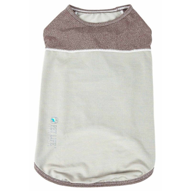 Pet Life Active Aero-Pawlse Heathered Quick-Dry and 4-Way Stretch Dog and Cat Tank Top T-Shirt - Gray, 4 of 10