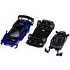 McLaren Senna GTR Blue Metallic with Black Top 1/64 Diecast Model Car by CM Model - 3 of 4