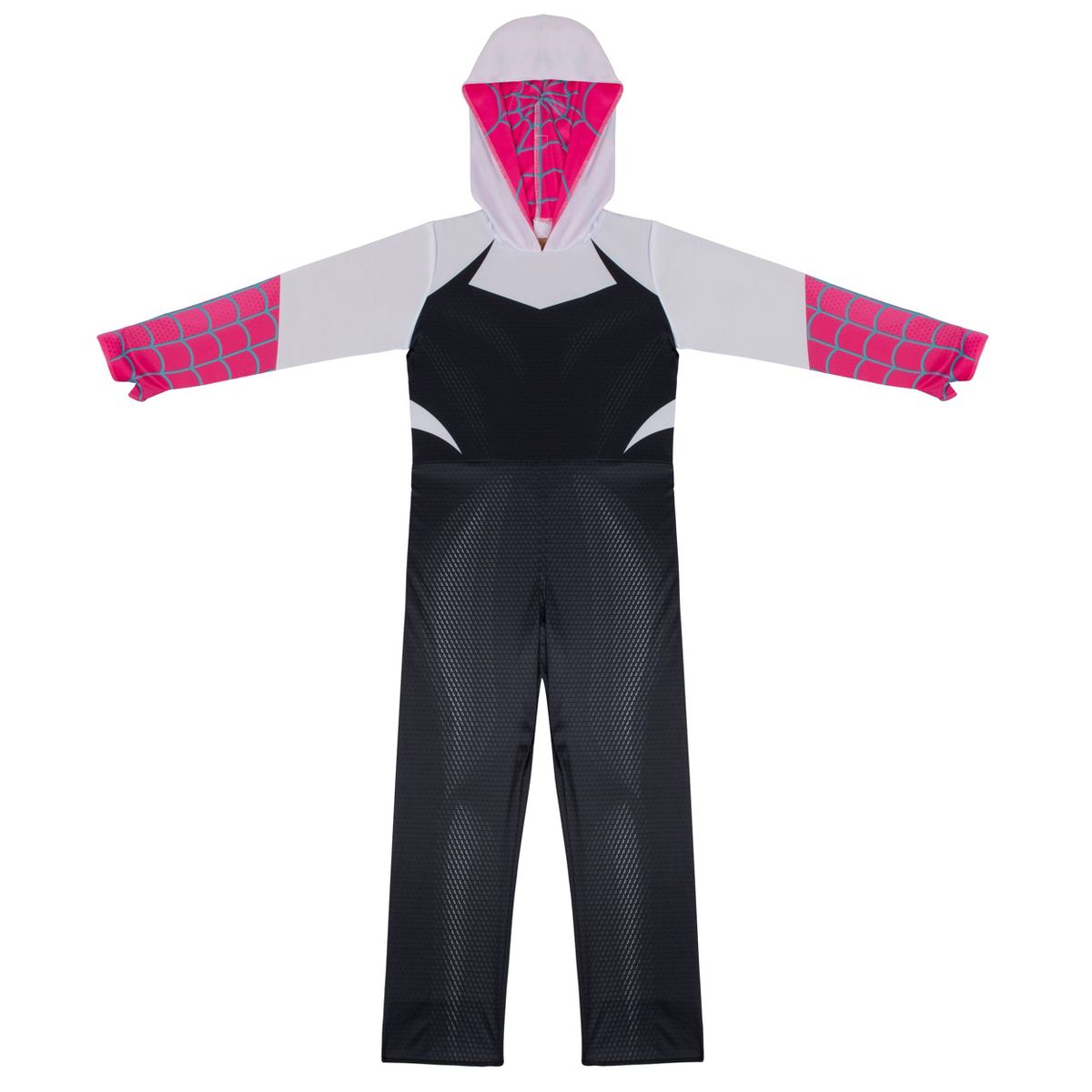 Marvel Spider-Man: Across the Spider-Verse Ghost Spider Gwen Kids' Halloween Costume Jumpsuit with Mask - thumbnail 2