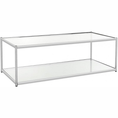 Bauhaus Chrome Glass Rectangular Coffee Table
