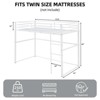 Aukfa Metal Loft Bed Twin Size, Loft Bed Frame with Safety Guard Rails & Flat Ladder, Twin Loft Bed for Kids Teens, Adults - 4 of 4