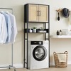 Garvee Bathroom Over The Toilet Storage Cabinet with Rattan Door and Adjustable Shelf - 3 of 4