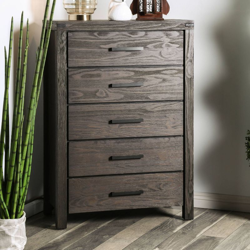 Simones Rustic 8 Drawer Dresser And Mirror Wire-Brushed Rustic Brown - HOMES: Inside + Out, 4 of 7