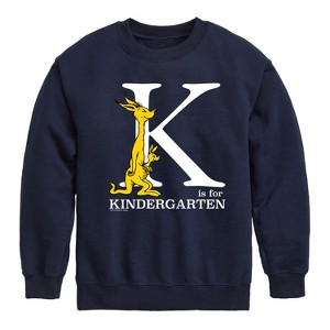 Boys' - Dr. Seuss - K Is For Kindergarten Graphic Long Sleeve Fleece Sweatshirt - 1 of 4
