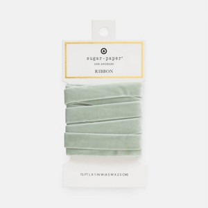 Green Velvet Ribbon, 5/8" - Sugar Paper™ - 1 of 3