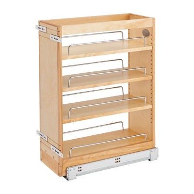 Wood Base Organizer 6 inch/4-Tier Pull-Out Shelf, 448-BC-6C