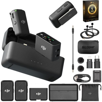 DJI Mic Wireless Microphone System & Audio Recorder w/ 1 Year Warranty Bundle