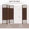 3 Panel Folding Room Divider Portable Privacy Screen Wave Fiber Room Partition for Home Office - 4 of 4
