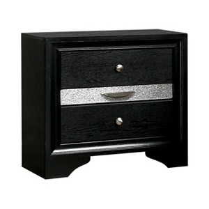 Oak Creek 3 Drawer Nightstand Black - miBasics - 1 of 4