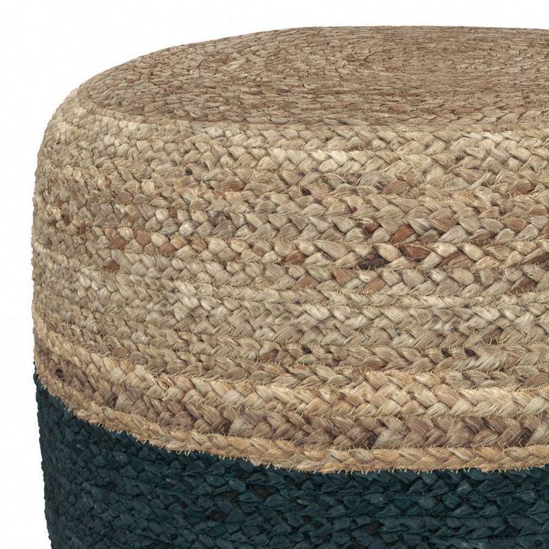 Maron Contemporary Round Pouf Pink/Natural - WyndenHall, 4 of 10