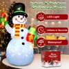 Itopfox 6FT Christmas Inflatable Snowman Outdoor Decoration with LED Lights Gift Box Candy Cane 1 Piece for Yard Lawn Garden Holiday - 4 of 4