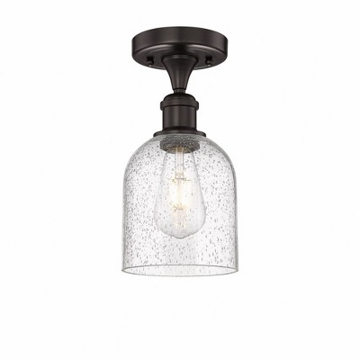 Bella - 1 Light Semi-Flush Mount In Industrial Style-9.63 Inches Tall and 5.5 Inches Wide
