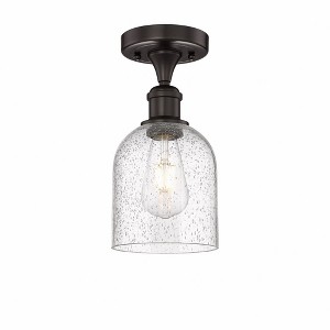 Bella - 1 Light Semi-Flush Mount In Industrial Style-9.63 Inches Tall and 5.5 Inches Wide - 1 of 1