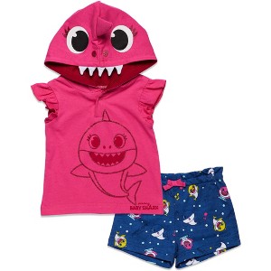 Pinkfong Baby Shark T-Shirt and French Terry Shorts Outfit Set Toddler - 1 of 4