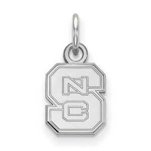 Black Bow Jewelry Sterling Silver North Carolina State Wolfpack NCAA Extra Small Pendant - 1 of 3