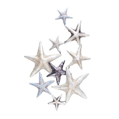 Beachcombers Mixed Metal Capiz Starfish Wall Decor