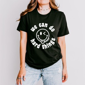 Simply Sage Market S.W.Smiley We Can Do Hard Things Smiley Face Short Sleeve Tee - 1 of 4
