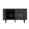 Luxystar Farmhouse Sideboard Cabinet with Storage, Wood Buffet Cabinet with Glass Doors and Adjustable Shelves for Dining and Living Room, Black - 2 of 4
