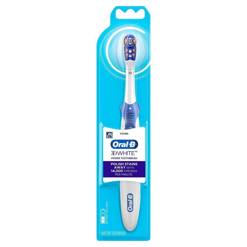 Oral-B 3D White Battery Power Electric Toothbrush - 1ct, 1 of 10
