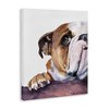 Stupell Industries Curious English Bulldog Gaze Pet Dog Portrait Canvas Art - 2 of 4